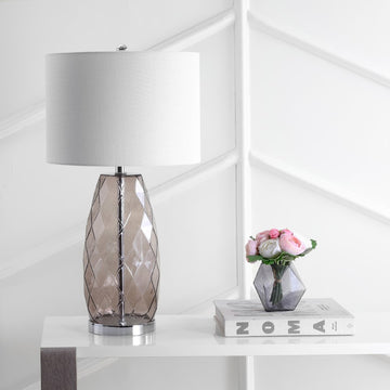 Juliette 26.5" Glass/Metal LED Table Lamp - JONATHAN Y